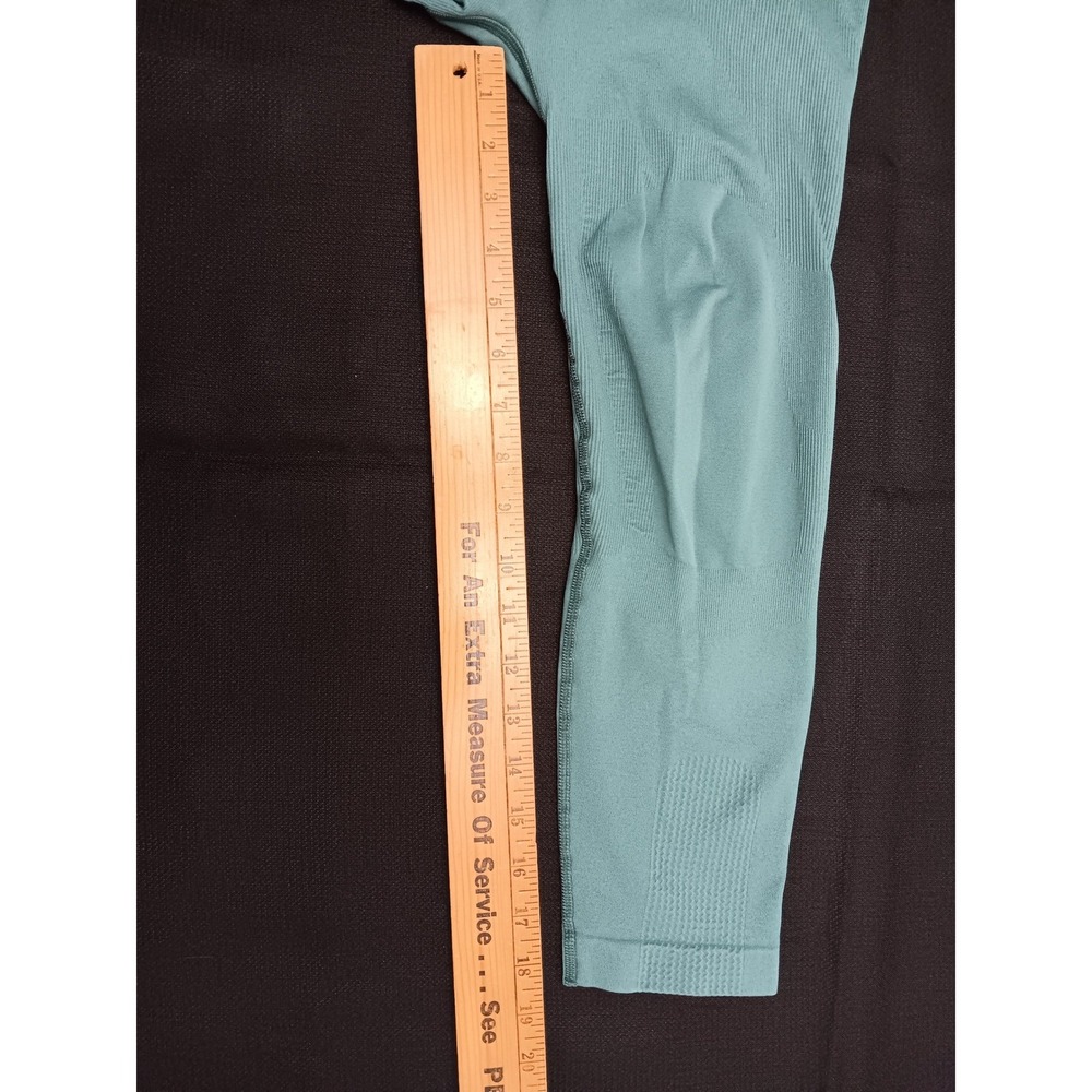 Adidas 11 Honore Formotion Ribbed High Rise Leggings Teal Green Women's Small - Picture 6 of 9